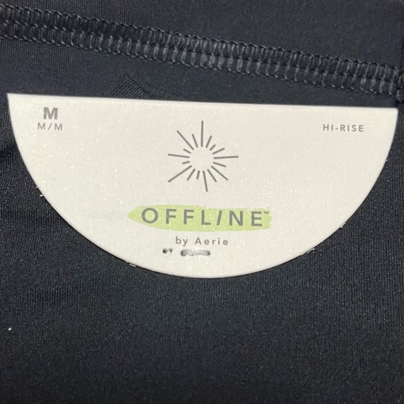 OFFLINE By Aerie Hi-Rise Cross-over Flare Leggings - Black - Size M - Picture 2 of 9
